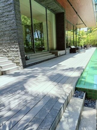 FirmaDeck outdoor decking Wood Plastic Composite (WPC) poolside
