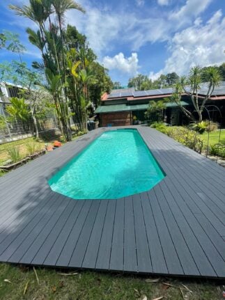 FirmaDeck outdoor decking Wood Plastic Composite (WPC) poolside